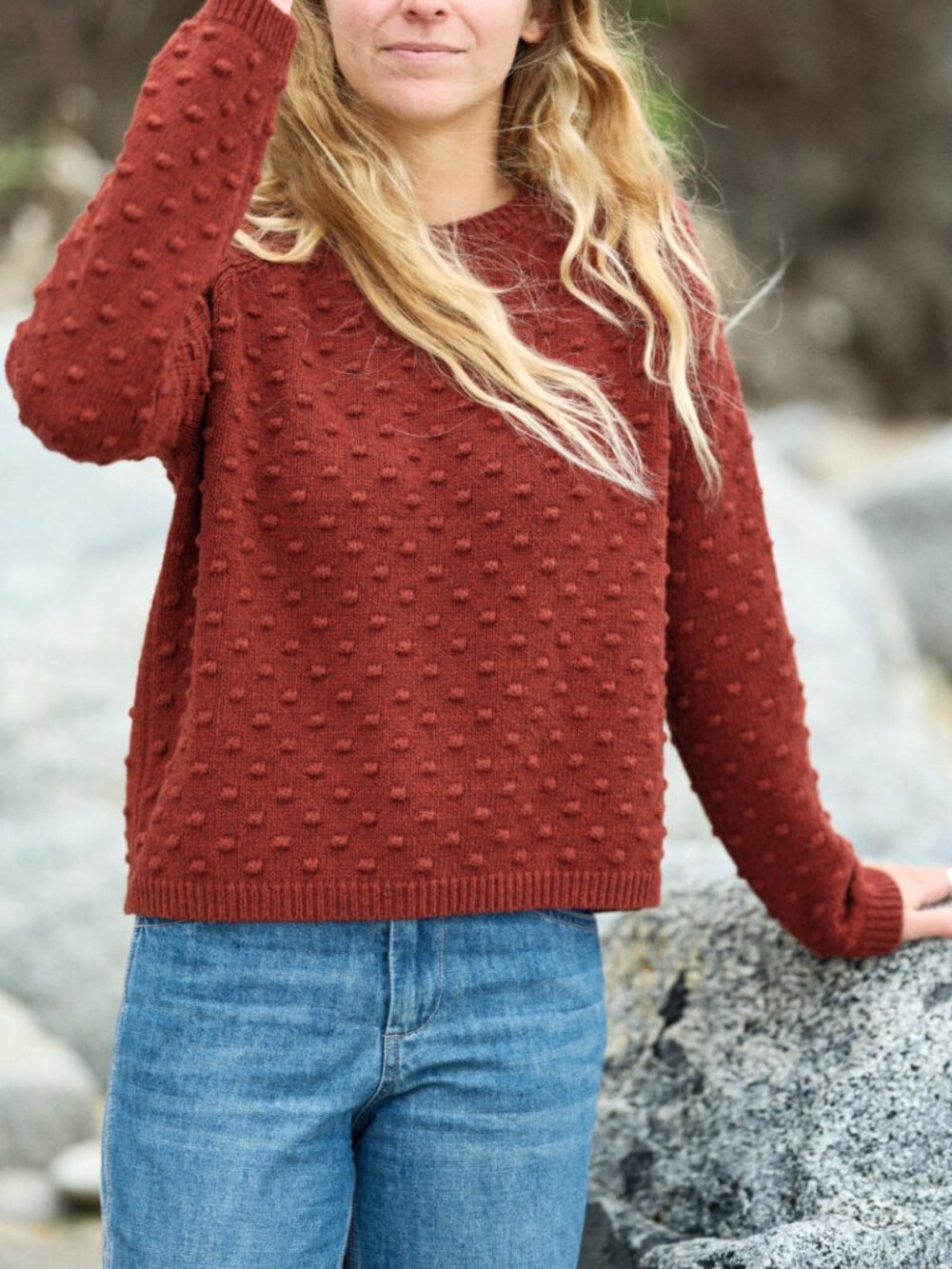 Mollusk California Surf Shop Pearl Sweater in Wine Sz XS